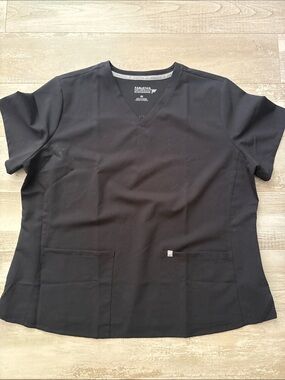 Fabletics Black V-Neck Scrub Top